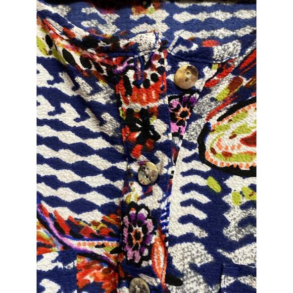 FIGUEROA & FLOWER WO SIZE MEDIUM MULTICOLOR PAISLEY PRINT MIDI DRESS/ TUNIC - Picture 6 of 13